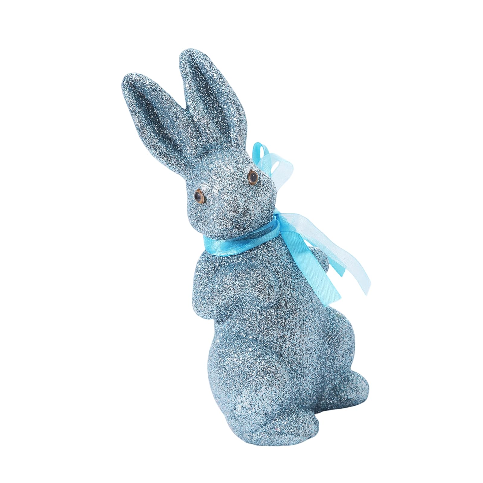 Kalttoy Golden Glittering Foam Rabbits Statue Portable Colorful for Easter Festival Party Decoration User Friendly Gold Glittering Decoration