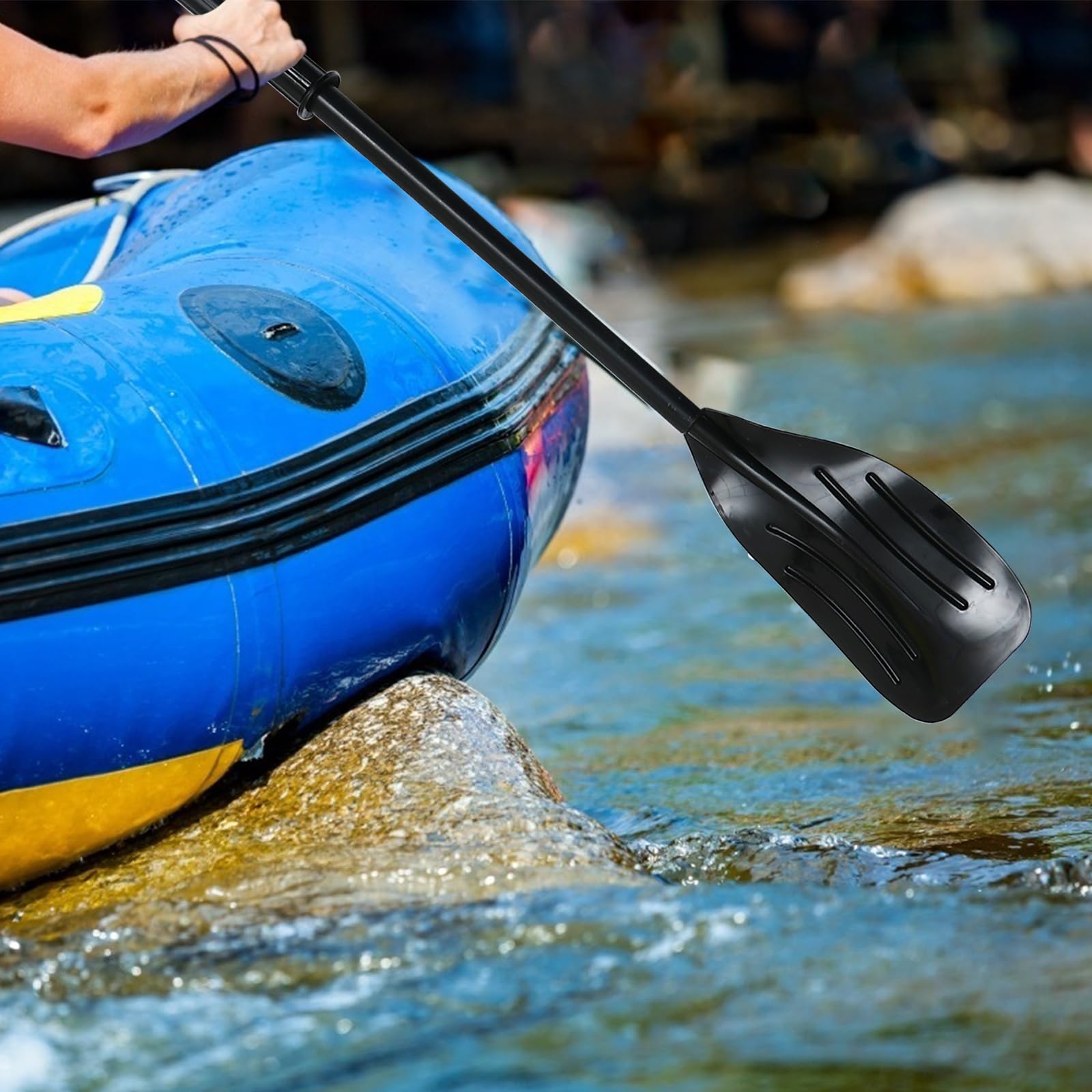 BESPORTBLE Practical Small Inflatable Boat Oars Kayak Paddle Float Detachable Design