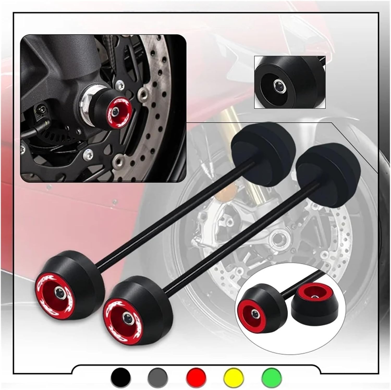 Motorcycle Falling Protection Motorcycle RearFront Axle Fork Crash Sliders Wheel Protector Pad For HO&ND&A CBR650R 650F 600RR 1000RR