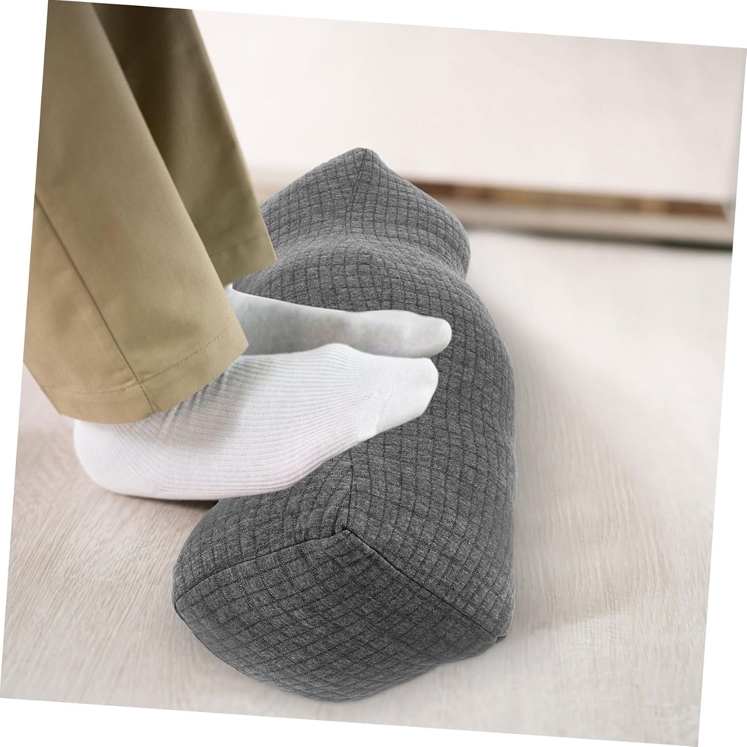 Hemobllo Ergonomic Elevated Leg Pillow for Swelling Relief Comfortable PP Cotton Footrest Cushion for Office and Home Use Supportive Recliner Foot Rest for Sleeping Reading Post Operation