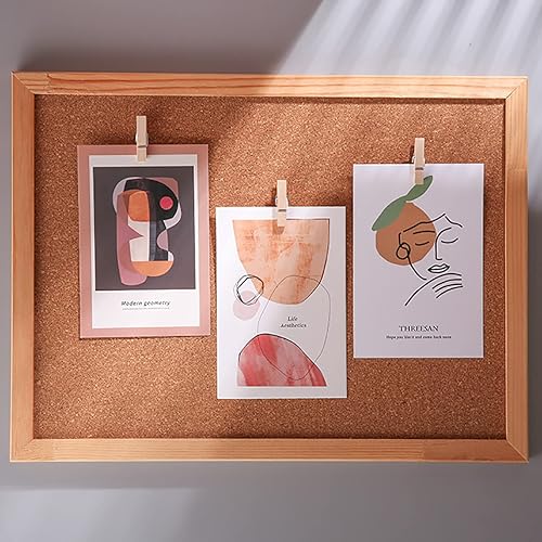 Miniatura 5 de Pinzas para tablero de corcho, 60 clips de papel de madera con alfileres para decoración de tablones de anuncios, obras de arte, notas, fotos,