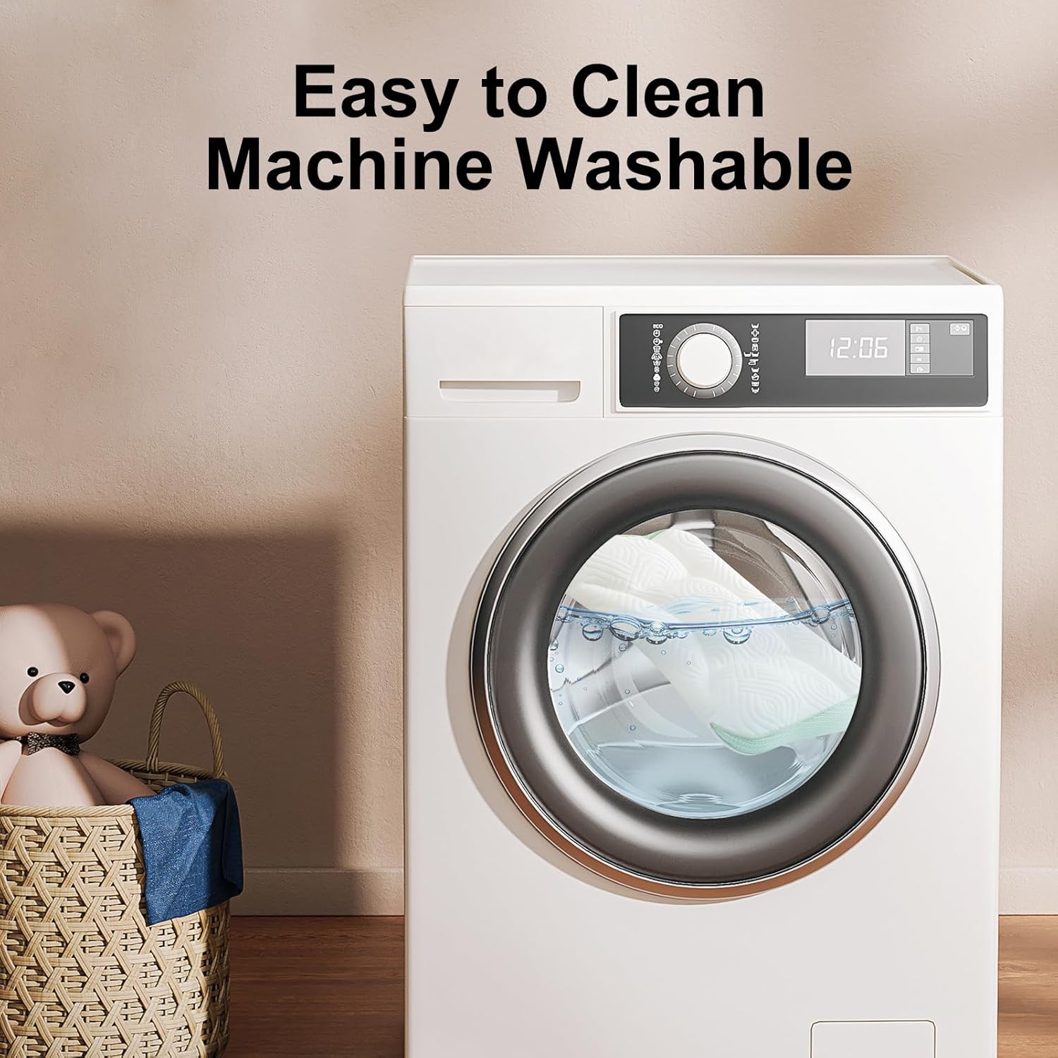 Reidio 1Pc Toddler Pillows with Removable Cotton Pillowcase Ergonomic Design Toddler Pillows for Sleeping Toddler Neck Pillow Kids Pillows Machine Washable 14x20in (Blue Green) - Image 7