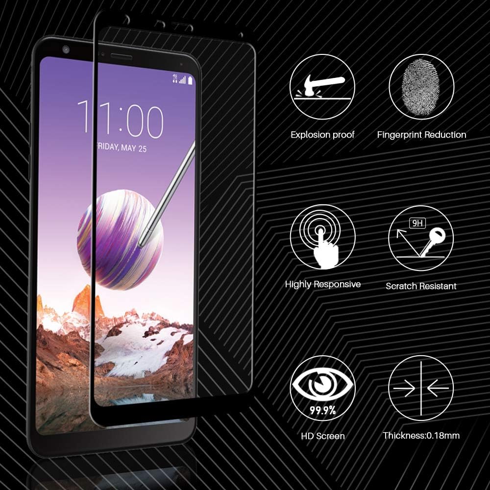 MP-MALL [2-Pack] Screen Protector for LG Stylo 4, [Tempered Glass] [Full Cover] (Case Friendly)