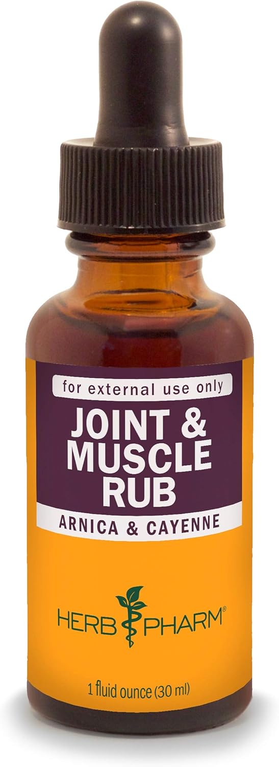 Herb Pharm Joint and Muscle Warming Rub with Cayenne Extract – 1 Ounce