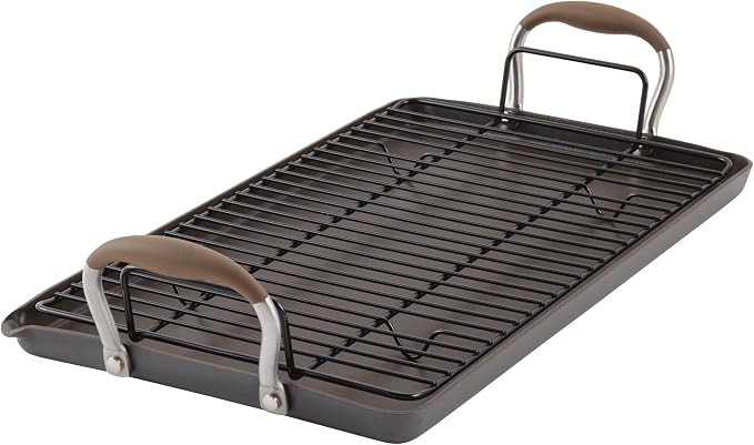 Anolon 84615 Advanced Hard Anodized Nonstick Pan/Flat Grill/Griddle Rack, Aluminum, Indigo Blue : Amazon.ae: Kitchen