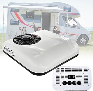 12V RV Air Conditioner, Air Conditioning Motorhome, UltraThin Roof Conditioner, Low Noise Cooling, for OffRoad Vehicles, Pickups, Motor Homes, Trucks. Cold(Cold/Hot,12V)