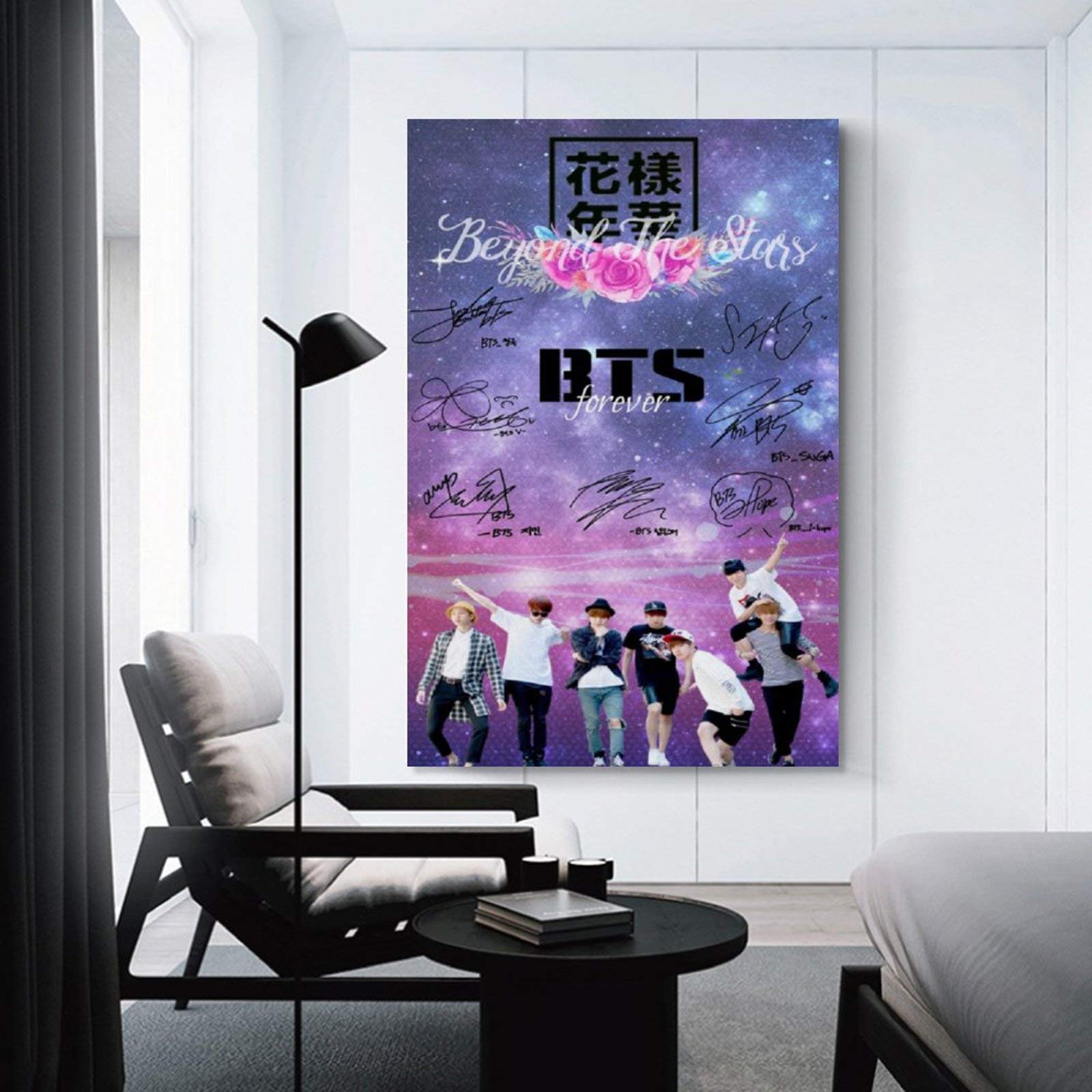 Poster su tela con scritta in inglese While You Were Sleep, decorazione per caera da letto