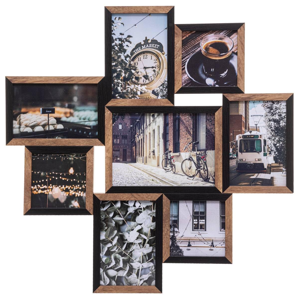 Pêle-mêle Arthur Atmosphera cadre photo bois mural 8 vues