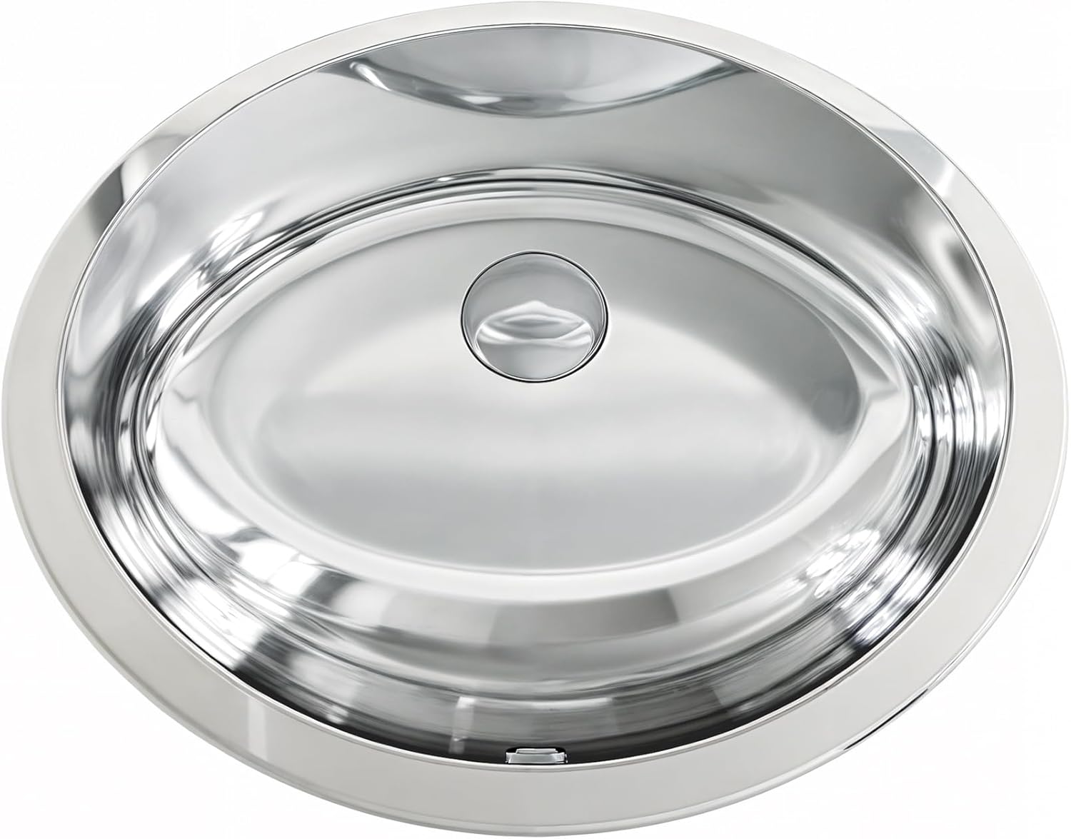 Dowell 19" Oval Undermount Single Bowl 18-Gauge Stainless Steel Kitchen Bar/Bathroom Sink - 5-3/4" Deep Bowl, Double Layered Body With Overflow, 6001 Series - Dowell - 6001 1916