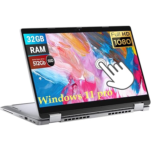 Dell Latitude 5320 2-in-1 Touchscreen, 13.3" FHD (1920x 1080), Intel i7-1185G7 (3.0-4.8GHz), 32GB RAM, 512GB SSD, Backlit Keyboard, Windows 11 Pro (Renewed)