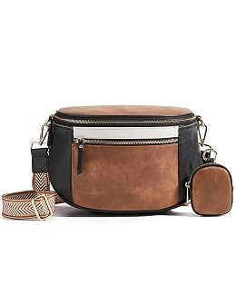 Missnine Cross Body Purse, Leather Medium Crossbody Bags for Women Travel Purse, Shoulder Handbag with RFID Blocking Slots