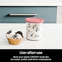 Vista 4 de Ninja Creami Deluxe - Paquete de 2 pintas compatibles con máquinas de helados Creami Deluxe serie NC500, pintas Ninja auténticas, sin BPA y aptas