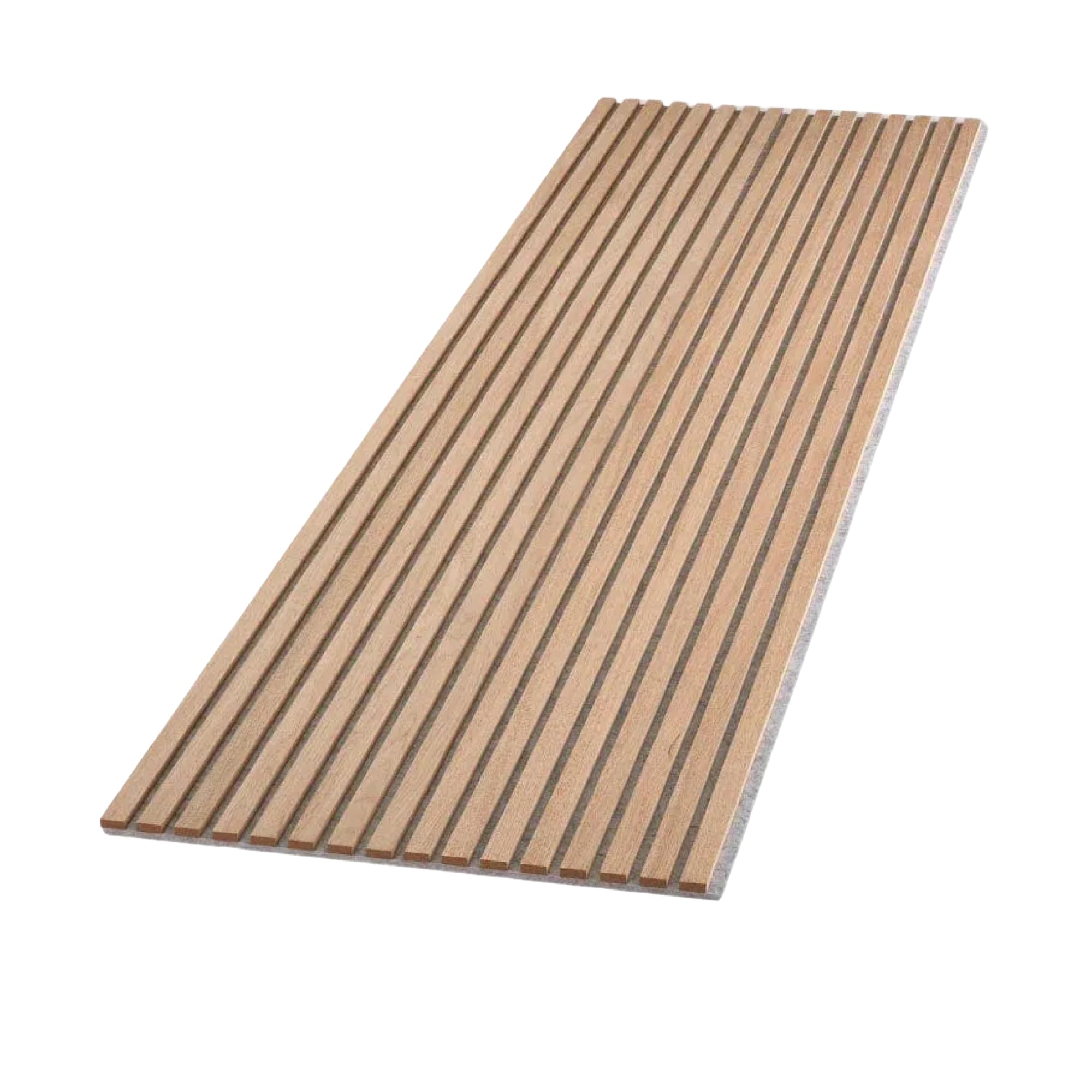 Photo 1 of ** major cracking damage on one side for all pieces. Cracking damage 2 feet in length**WVH Luxury American Oak Grey Felt Acoustic Slat Wood Wall Panels, Measures 118.11" x 25.20", Premium Finish, Interior Decor for Walls & Ceilings, Noise Cancelling & Sou