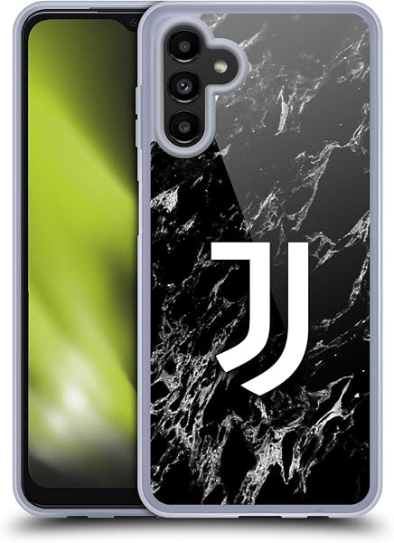Head Case Designs Licenza Ufficiale Juventus Football Club Nero Marmoreo Custodia Cover in Morbido Gel Compatibile con Samsung Galaxy A13 5G (2021) - 1