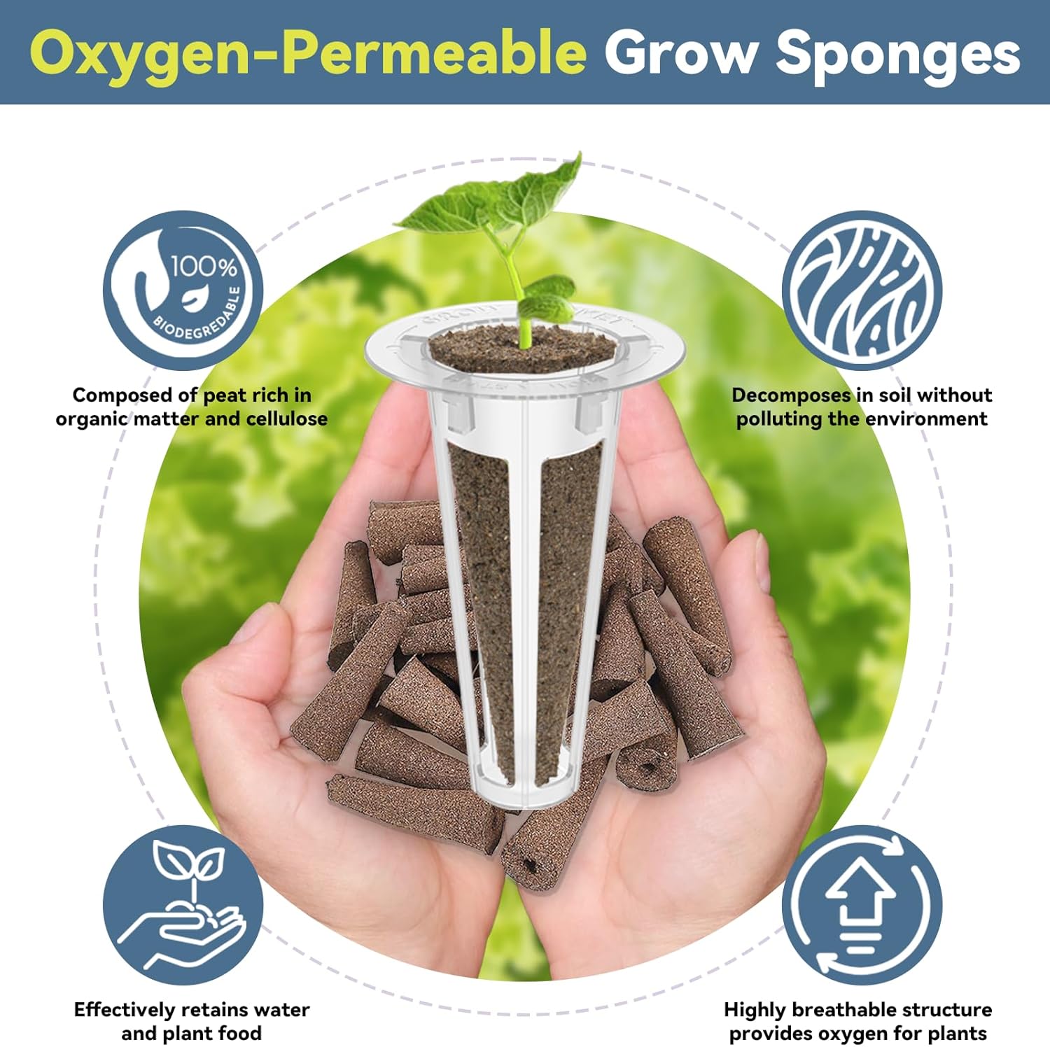 Mix Salad Seed Pods for Aerogarden, Ahopegarden, iDOO Hydroponics Growing System Indoor Herb Garden, 400+ Seeds(12-Pods)