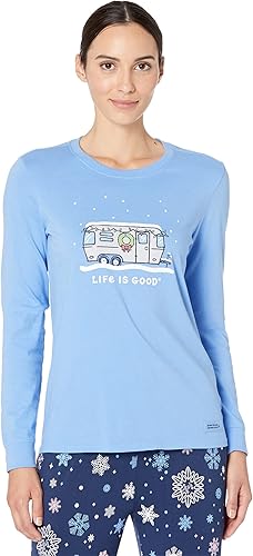 Vista 2 de Women's Detailed Wildflowers Long Sleeve Crusher Tee