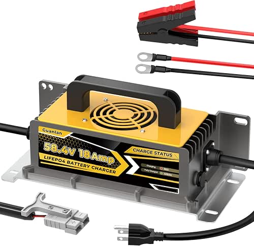 48Volt/58.4V 18A Lithium Battery Charger for 48V(51.2V) LiFePO4 Batteries