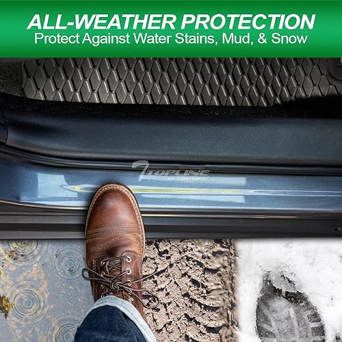 Miniatura 6 de 7422457591574 Compatible con Chevy Camaro 2016-2021 - Alfombrillas hexagonales de goma negra para todo tipo de clima, 4 piezas