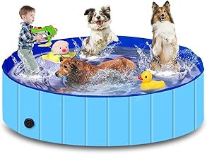 Dog Swimming Pool, 160 cm x 30 cm, Sturdy and Waterproof Foldable Pool for Small, Medium and Large Dogs, Non-Slip Bathtub with Wear-Resistant Surface for Cats