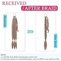 Vista 5 de Hairro Extensión de cola de caballo larga trenzada para manualidades, cola de caballo sintética, Yaki, recta, cola de caballo para mujer, 34