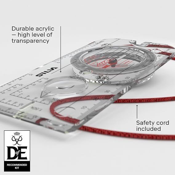 Silva compass navigation - EXPEDITION 4 - Scale 1:25k 1:40k 1:50k mm & inches - Navigation compass for advanced users and rescue professionals - Rotatable compass housing - Compass hiking