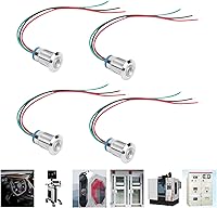 Vista 6 de Marhynchus 4 juegos de luces indicadoras LED precableadas LED redondas, impermeables, luz de 2 colores, electrodo de ánodo común de 12-24 V 0.472 in