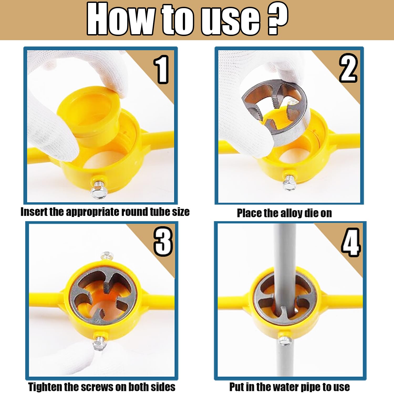Treki 6Pcs PVC Pipe Thread Maker Tool - Image 3
