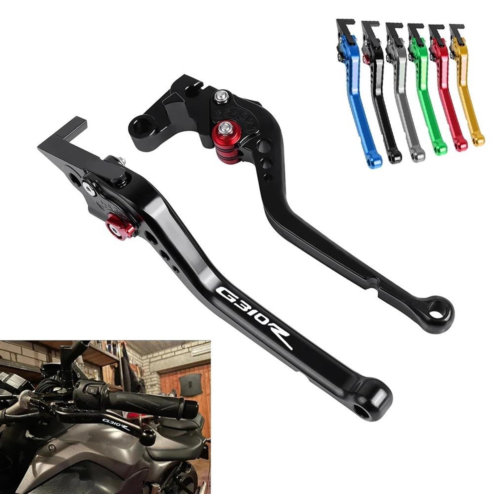 Einstellbare Kupplung Bremshebel Für BMW G310R - CNC Aluminium Motorrad Zubehör Rot