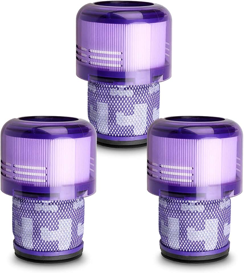 3 Pack Vacuum Filters Replacement Parts Compatible with Dyson V11 Origin V11 Torque Drive V11 Animal V11 Complete V11 Extra V15 Detect V15s Detect Submarine Vacuums, Compare to Part 970013-02