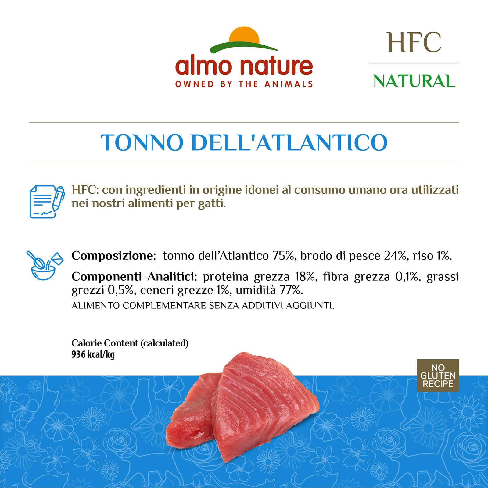 Almo Nature Hfc Natural Karma dla Kotów, Tuńczyk, 6 x 70 g