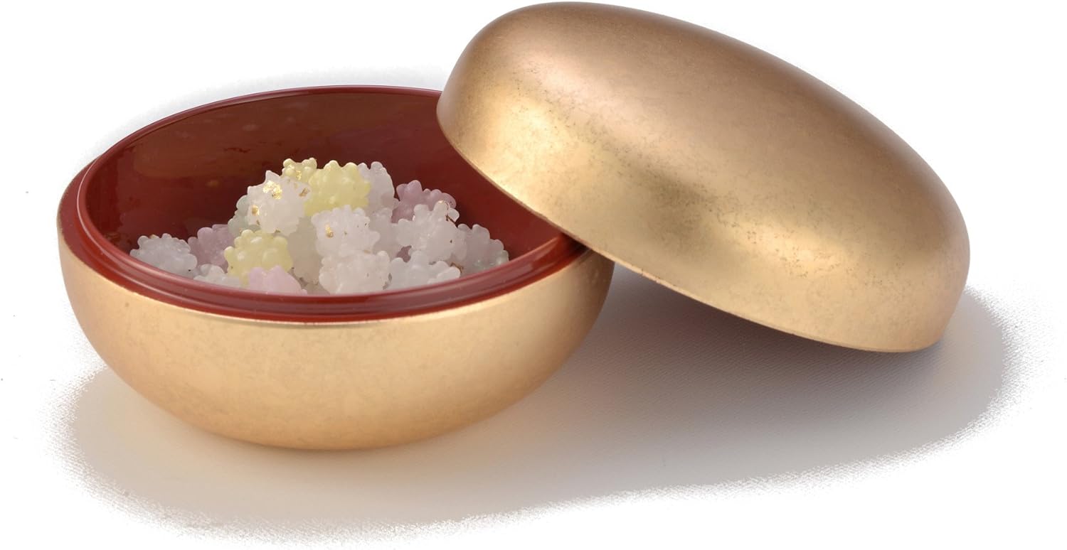 Foilichi A181-07003 Small Bowl, Gold, Diameter 3.9 x 2.8 inches (100 x 70 mm), Bonbonniere