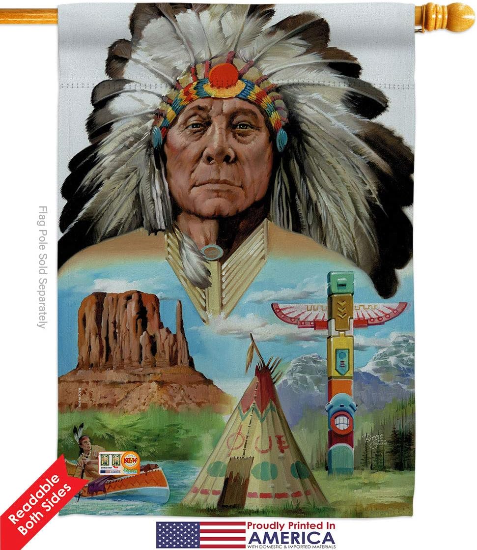 Native American House Flag Eagle Set Country Living Dreamcatcher Bohemian Animal Kokopelli Western Vintage Hippie Small Decorative Gift Yard Banner Double-Sided Made In USA 28 X 40