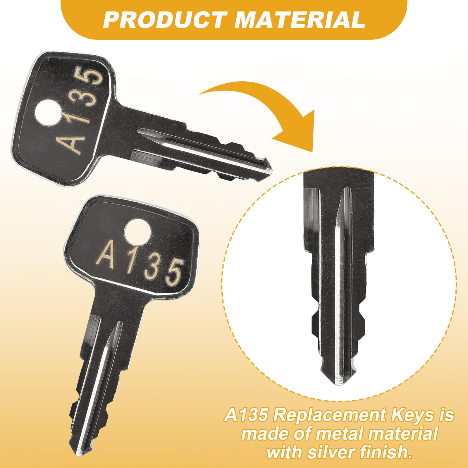 Amazon.com: A135 Replacement Key for Yakima SKS Ski,Roof,Carrier
