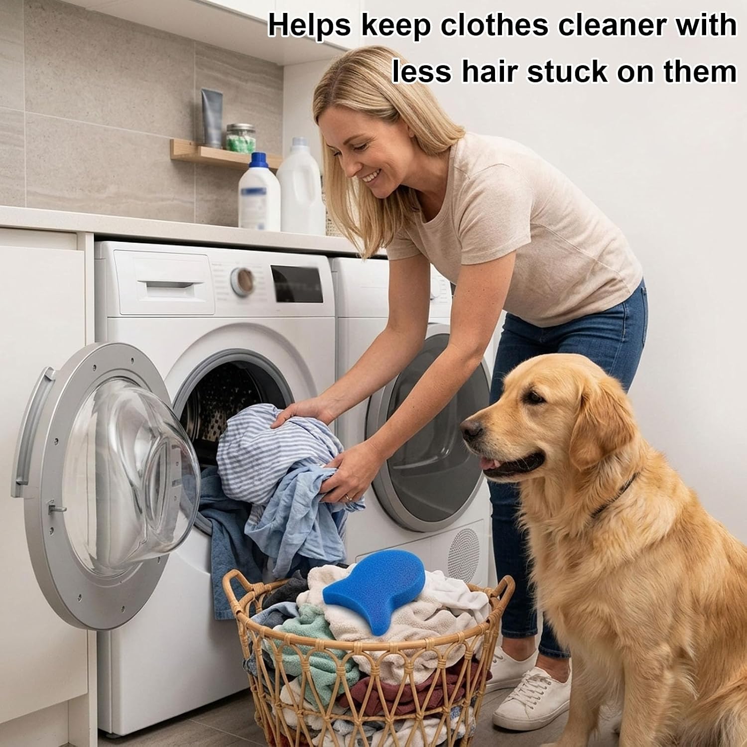 Pet Hair Remover for Laundry, 8Pcs Reusable Laundry Pet Hair Remover Set, Pet Hair Removal Tool for Washing Machine Use, Catcher for Pet Hair in Bedding and Clothing image 5