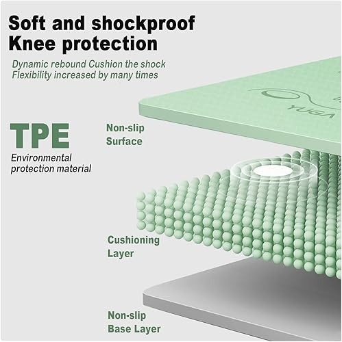 Miniatura 3 de Alfombrilla de equipo de ejercicio para rueda de rodillo abdominal, ejercicio antideslizante M a 0.315 in, rodilla larga con aislamiento acústico M