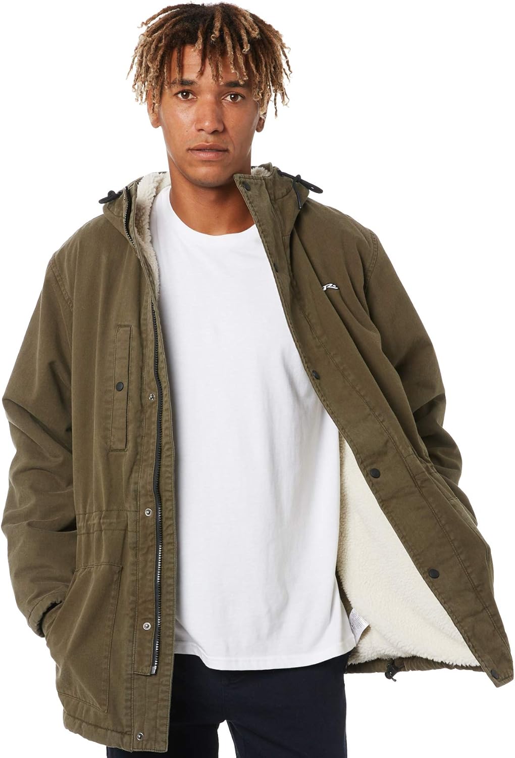 Rusty Men's Jungle Rumble Mens Parka Jacket Polyester Green Amazon