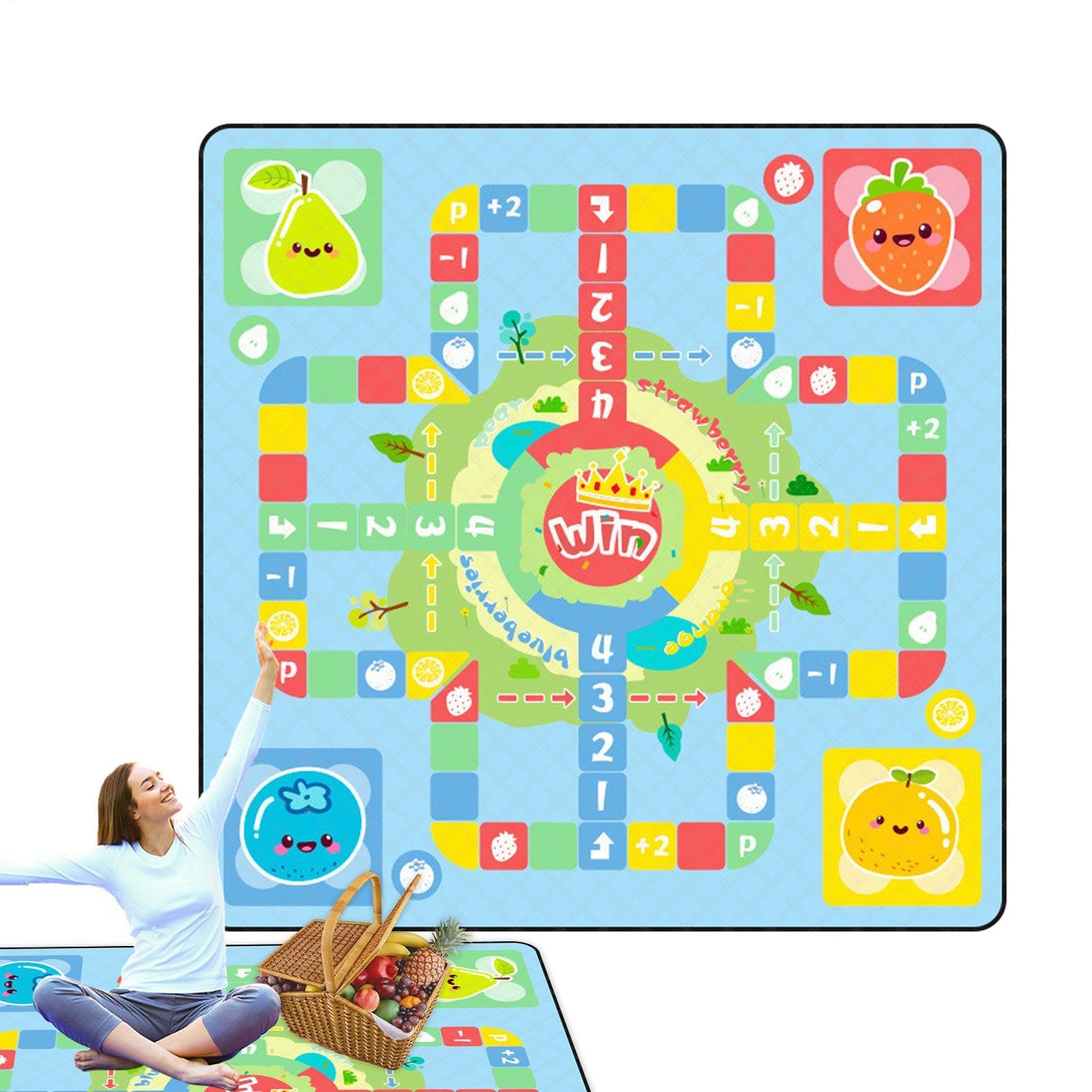 Tapis de jeu d'échecs volants imperméable en tissu pliable pour enfants