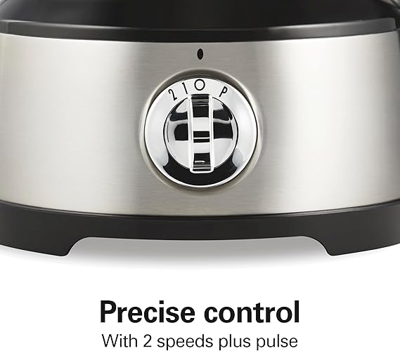 Hamilton Beach Food Processor & Vegetable Chopper for Slicing, Shredding, Mincing, and Puree, 10 Cups + Easy Clean Bowl Scraper, Black and Stainless Steel (70730)
