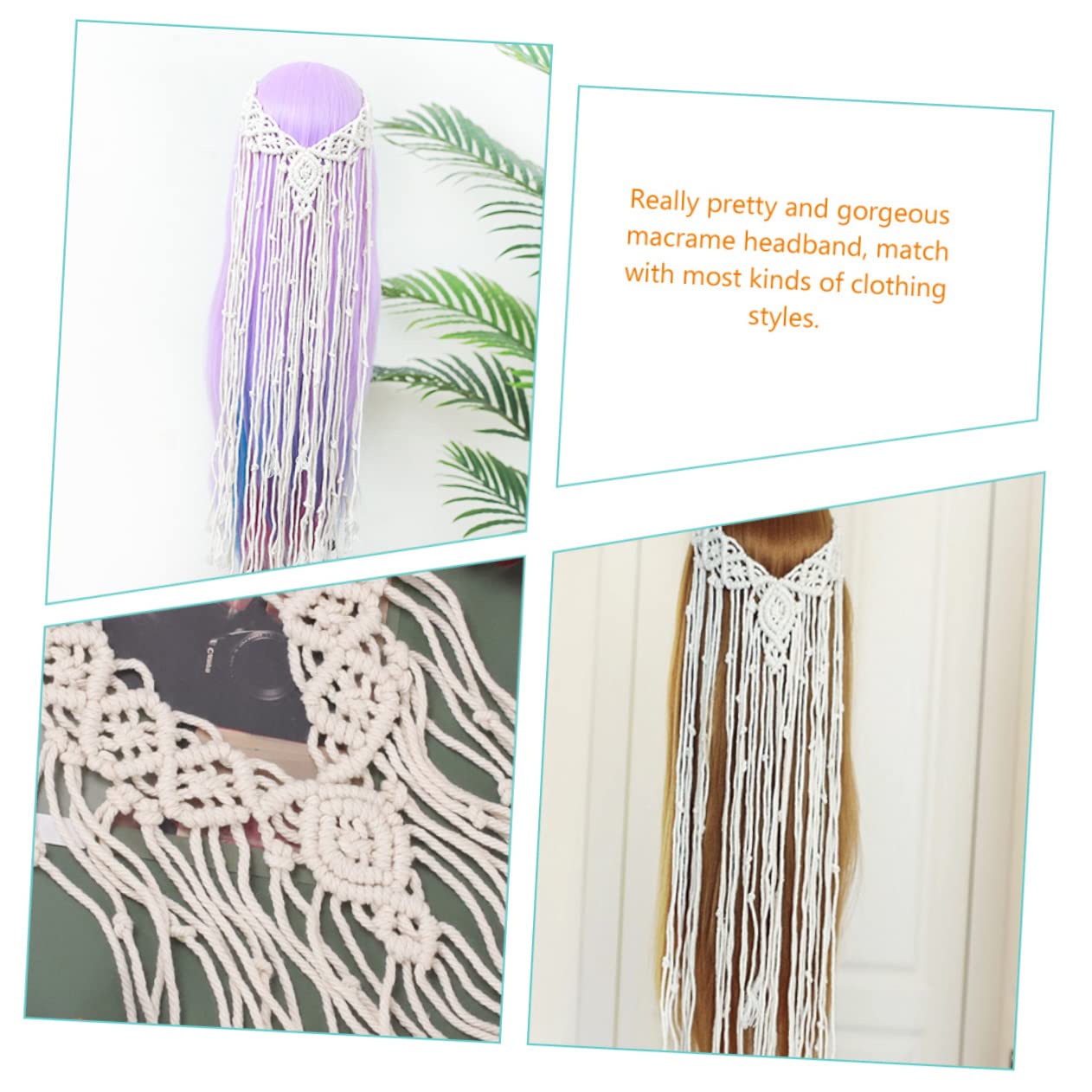 MAGICLULU 2 Pz per fasce per di fiori hair charms cerchietti bambina accessori per da sposa velo bohémien ragazza Anello per strass