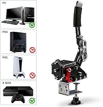 BGQG 64Bit USB Handbrake with Hall Effect Sensor Compatible With G920, Compatible with Xbox Series X/S & PC - 2-in-1 Sim Racing Handbrake with Clamp Mount