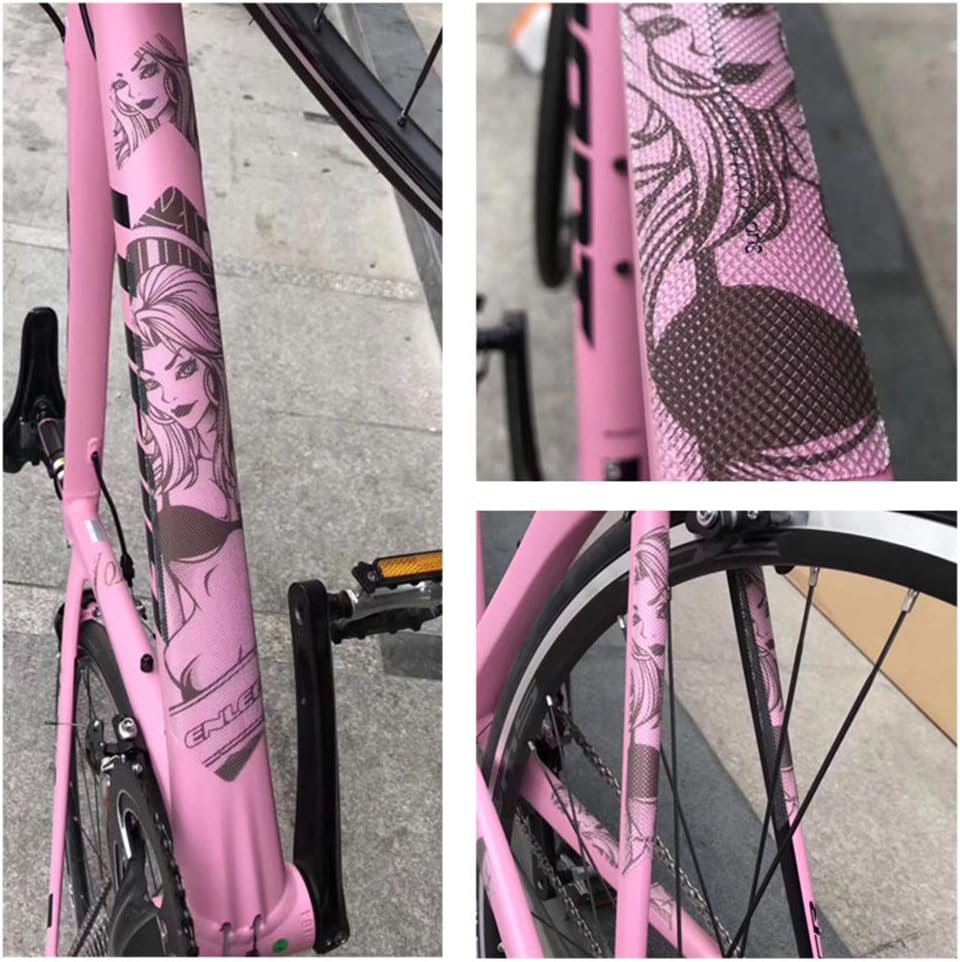 HXBER Bike Frame Sticker Mountain Bike Scratch Resistant Frame or Removable Sticker Road Bike Frame Adhesive Guard Cover