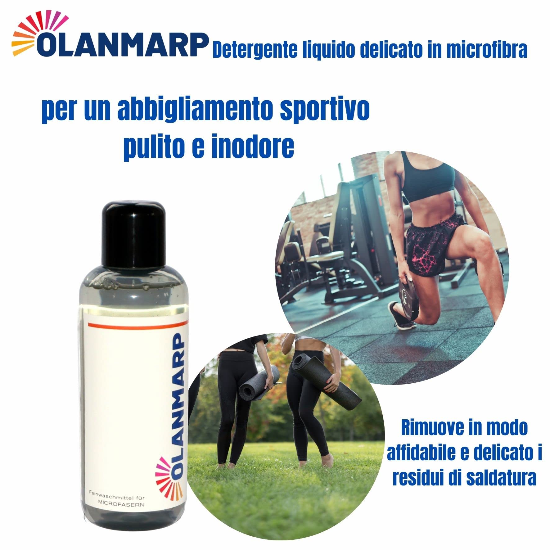 Detersivo concentrato in microfibra – detersivo liquido per lavare a mano + in lavatrice (480 ml, senza rete di lavaggio)