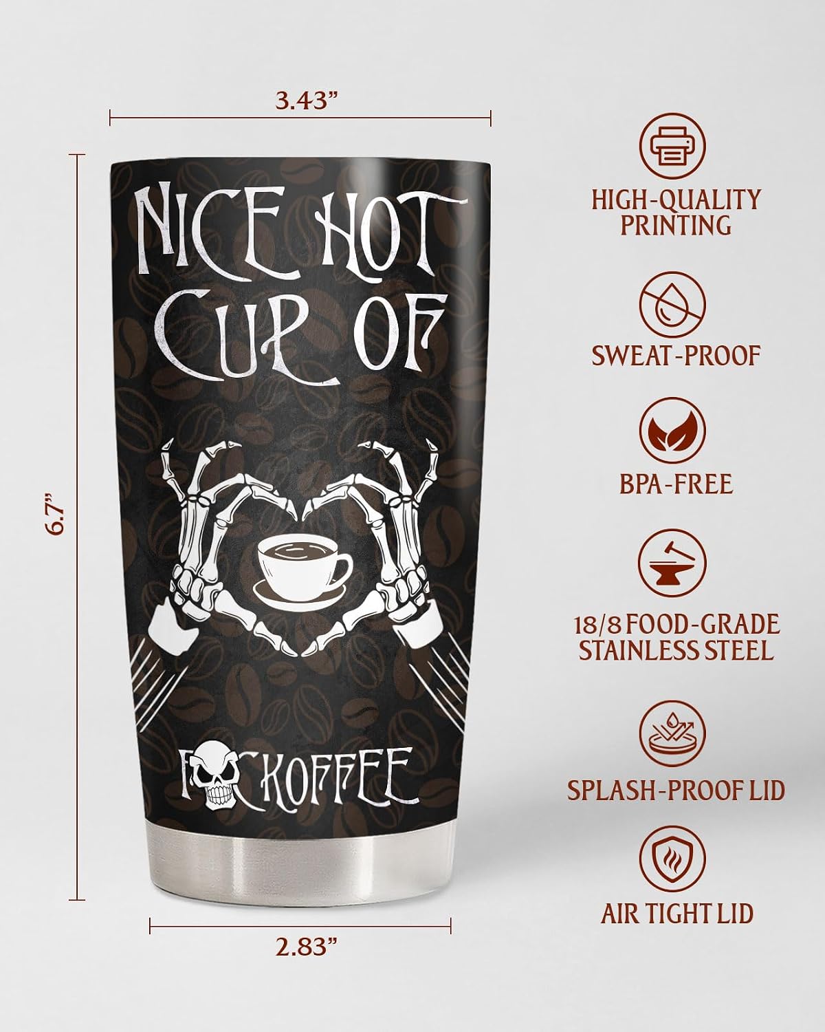 Halloween Tumbler 20oz, Gifts for Horror Fans, Tumbler with Lid Stainless Steel, Scary Movie Mug, Birthday Gifts for Horror Lovers image 2