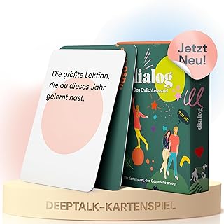 Dialog Fragen Kartenspiel für Paare, Familie, Freunde [80 Fragen von Psychologen empfohlen] Erzählt Euch mehr Übereinander - Partyspiel Paarzeit Deep Talk - Ab 2 Personen - Kennenlernspiel Erwachsene