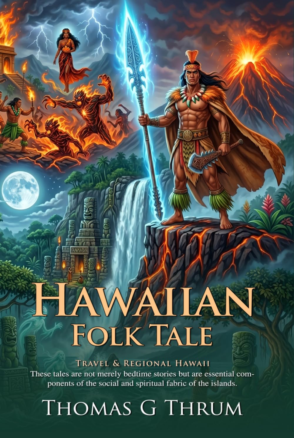 Hawaiian Folk Tales: Ancient Island Myths and Sacred Pacific Legends: Fully Illustrated Edition with Author Biography and Commentary
