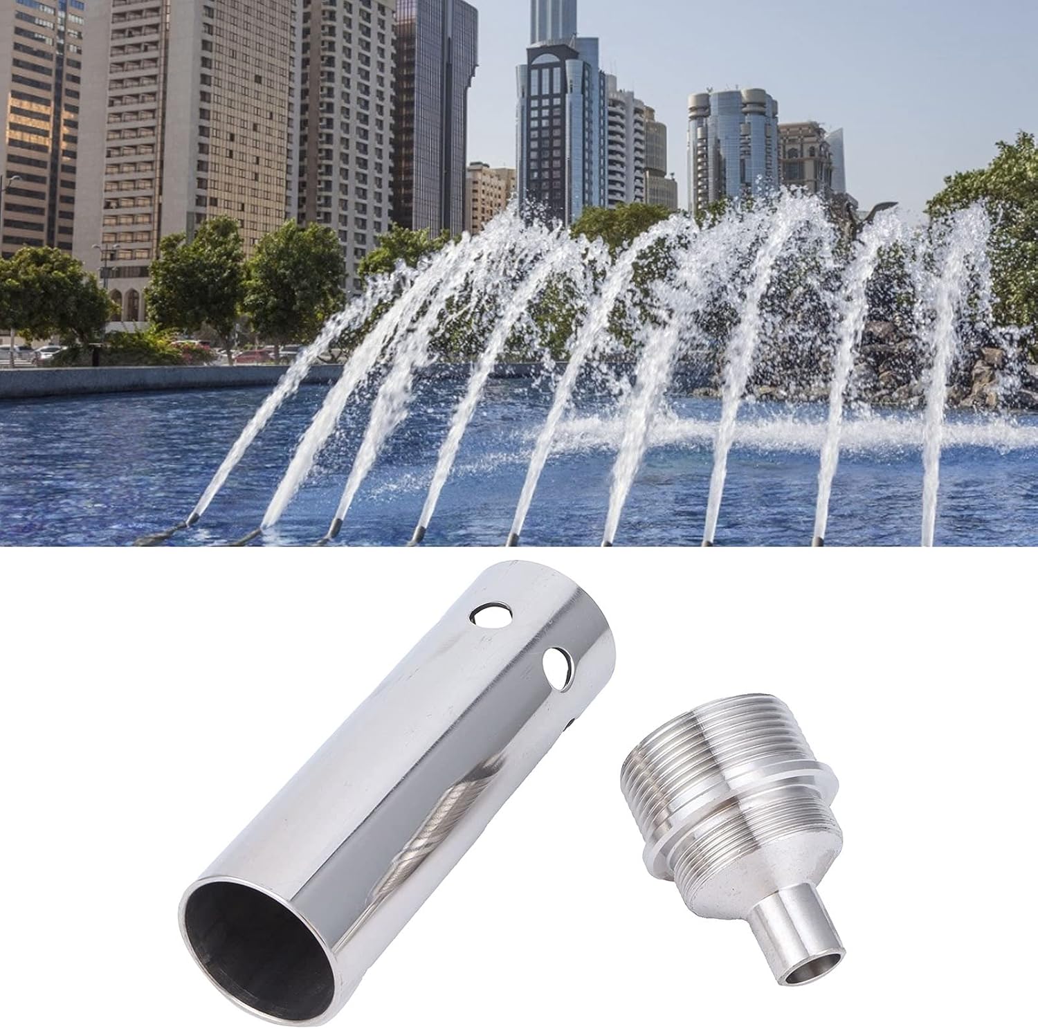 Fountain Nozzle, Stainless Steel Bubbling Spray Head Sturdy for Pond Fountains(1 inch dn25 Outer Wire Nozzle (Color : 1.5 Inch Dn40 Outer Wire)