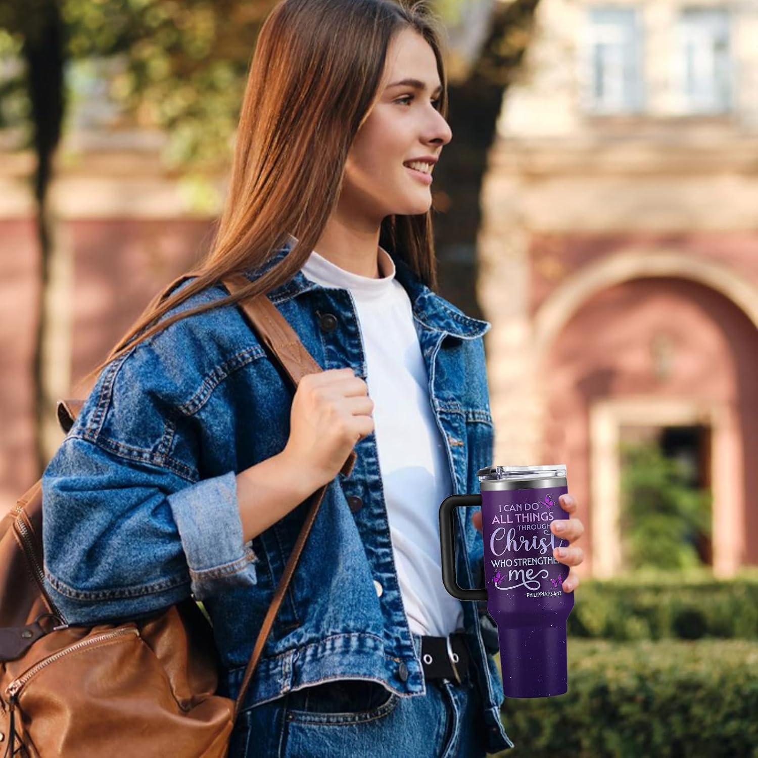 Christian Gifts for Women, 30 oz I Can Do All Things Christ Tumbler With Handle, Inspirational Religious Birthday Gifts for Faith Cup, Christian Jesus God Bible Verse Pastor Prayer Gift for Christmas - Image 8