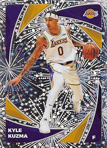 2020-21 Panini Stickers #367 Kyle Kuzma FOILStar Player Official NBA Basketball Album Sticker Measuring 2.75 inch tall X 2 inches wide in Raw (NM or