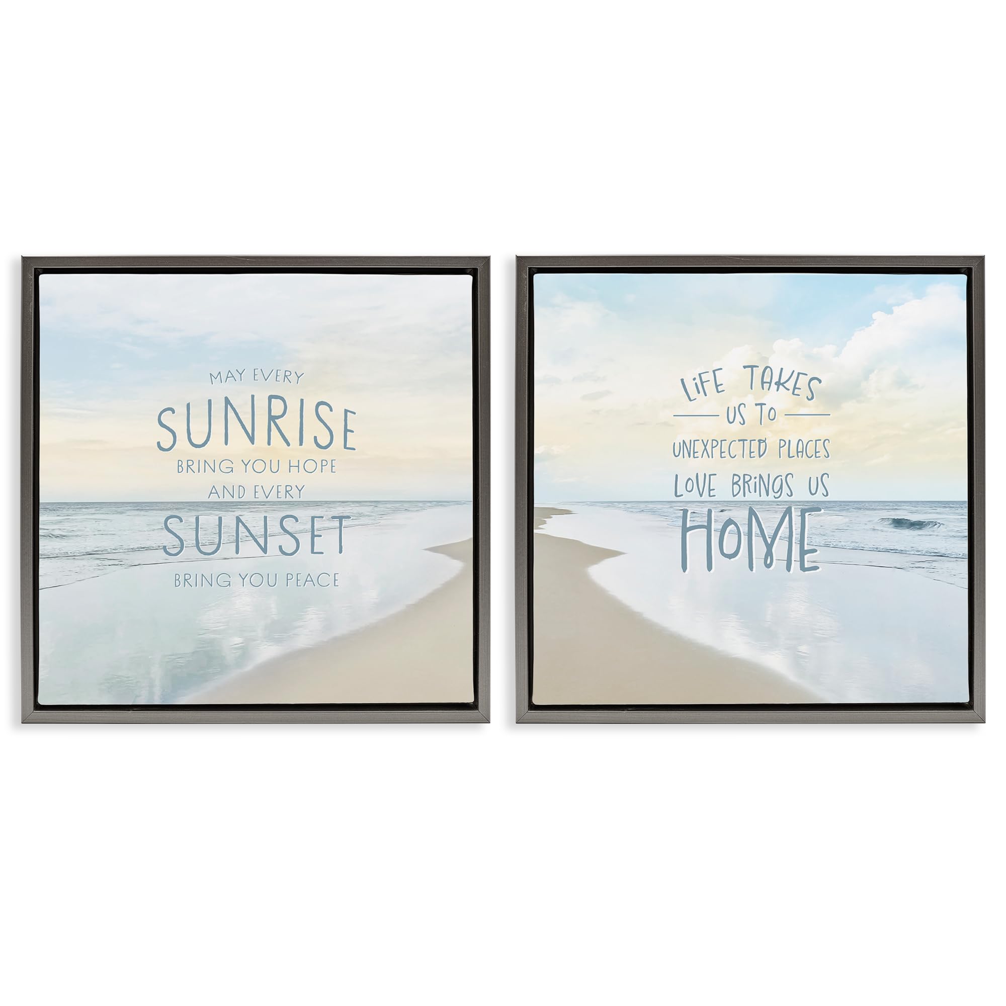 'Beautiful Beach Inspirations'| 2pc Floating Frame Art Set 2