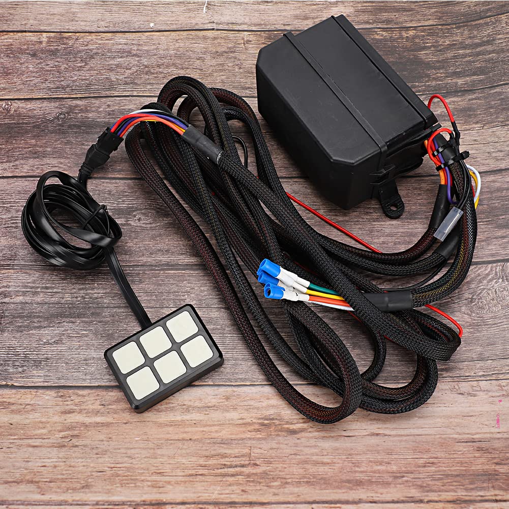 YUYTE Elektroniczny System Przekaźników 6-krotny z funkcją termiczną do Samochodów Ciężarowych i łodzi Łatwa Instalacja za pomocą Skrzynki Przekaźnikowej